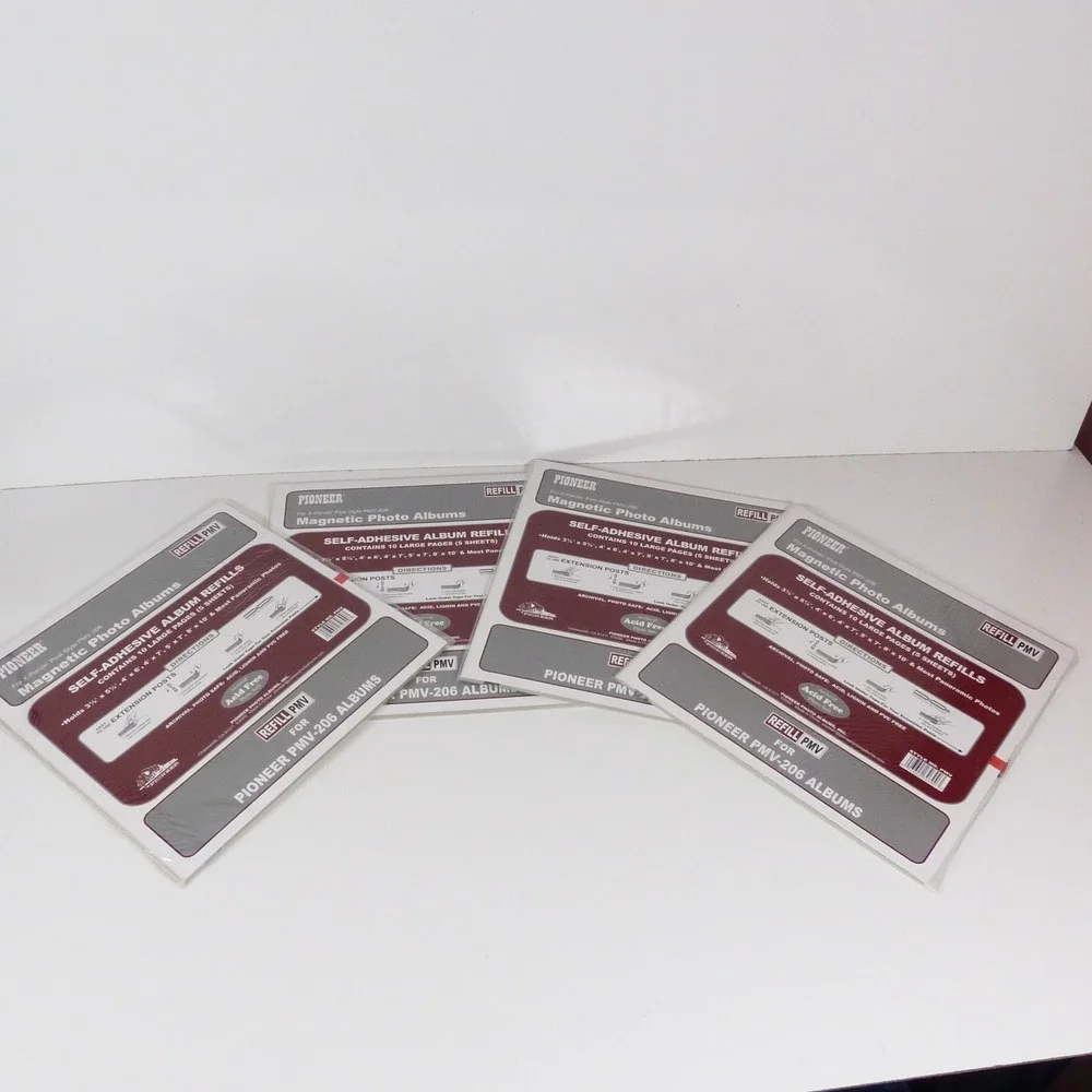 LOT OF 4 Packages Pioneer Magnetic Photo Album REFILL Pages X Pando PMV 206